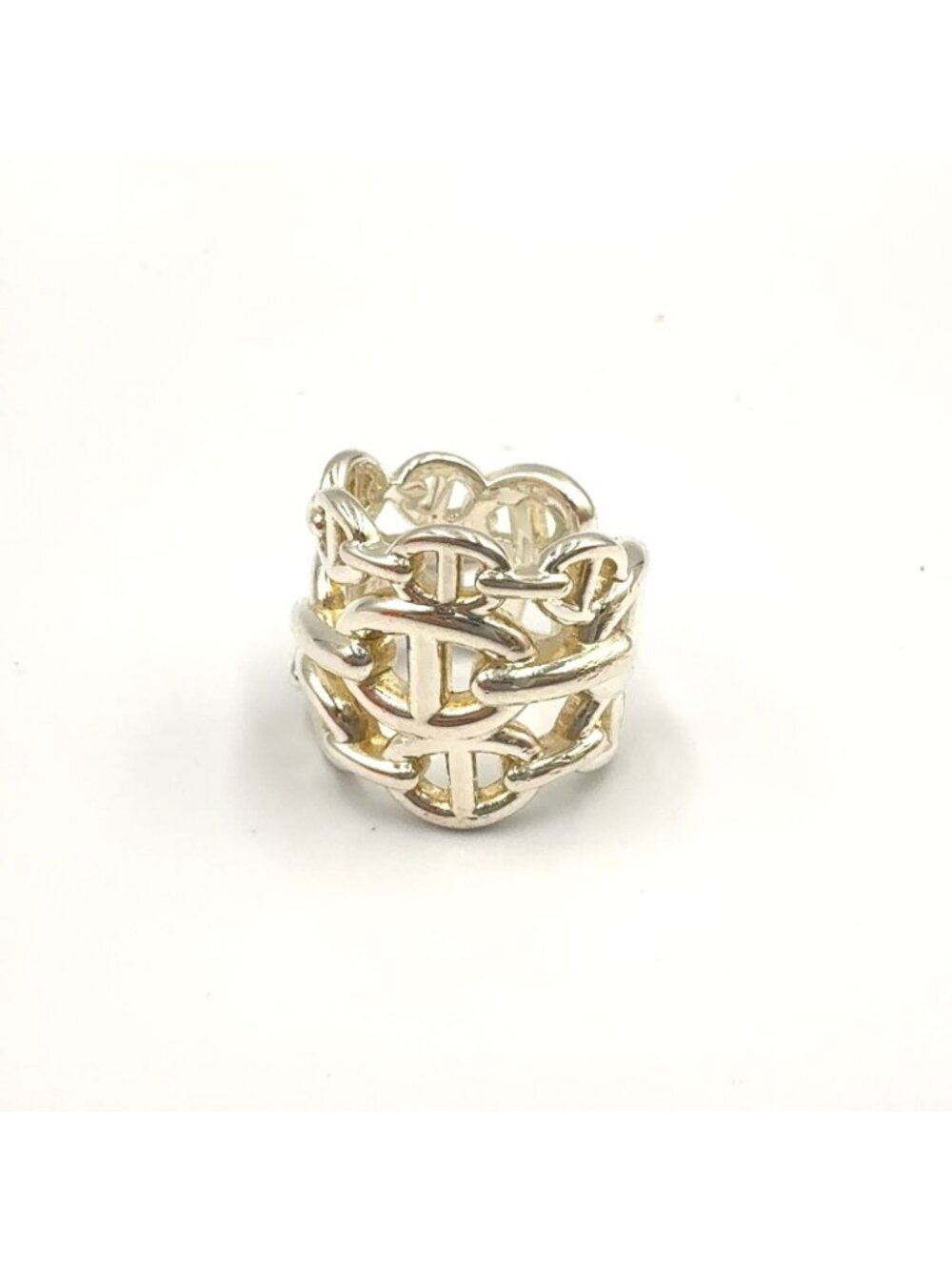 Hermes Chaine D'ancre Enchainee GM Silver Ring - Picture 2 of 11
